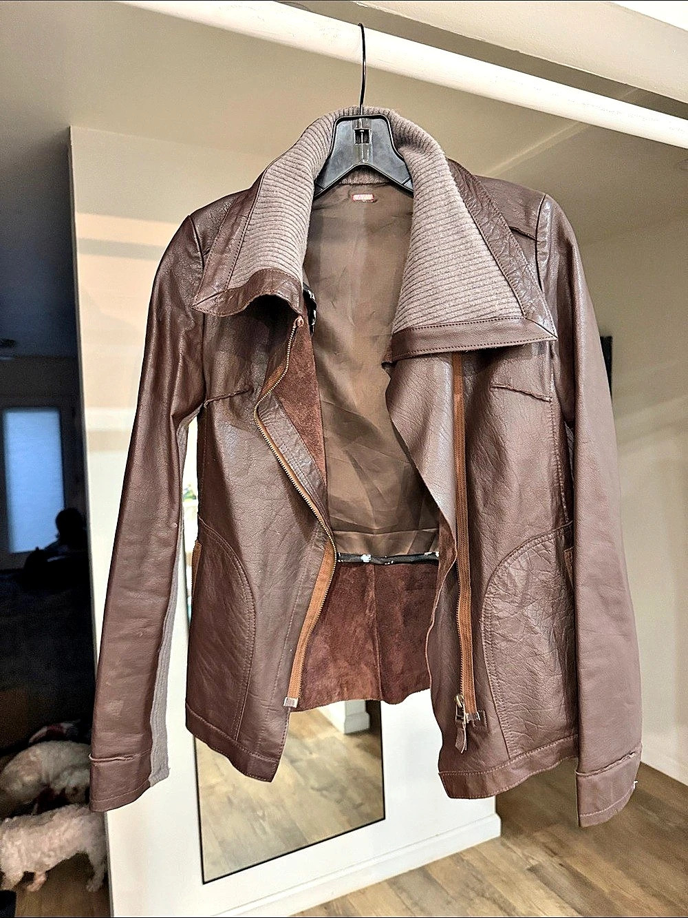 Free People Ride By Knit Moto Jacket 🤎 & Gray